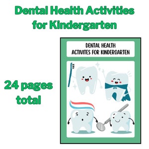 Dental Health Activities for Preschool I Printable Worksheets I Dental Activites image 1