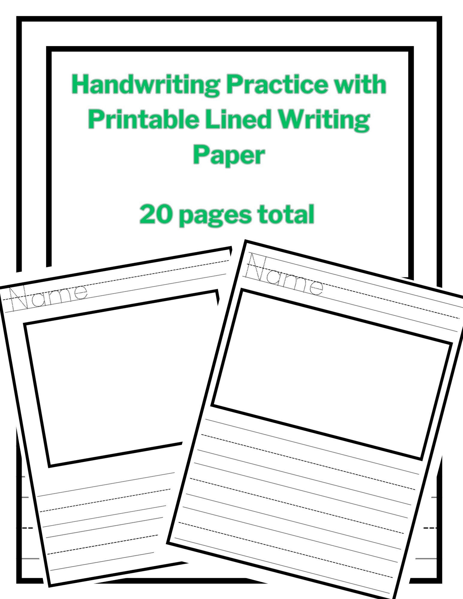 Handwriting Practice With Printable Lined Writing Paper | Printable Worksheets | Homeschool ...