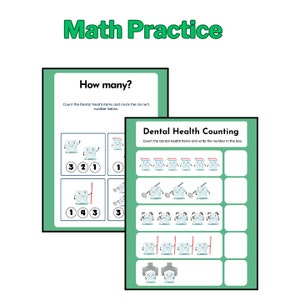 Dental Health Activities for Preschool I Printable Worksheets I Dental Activites image 2