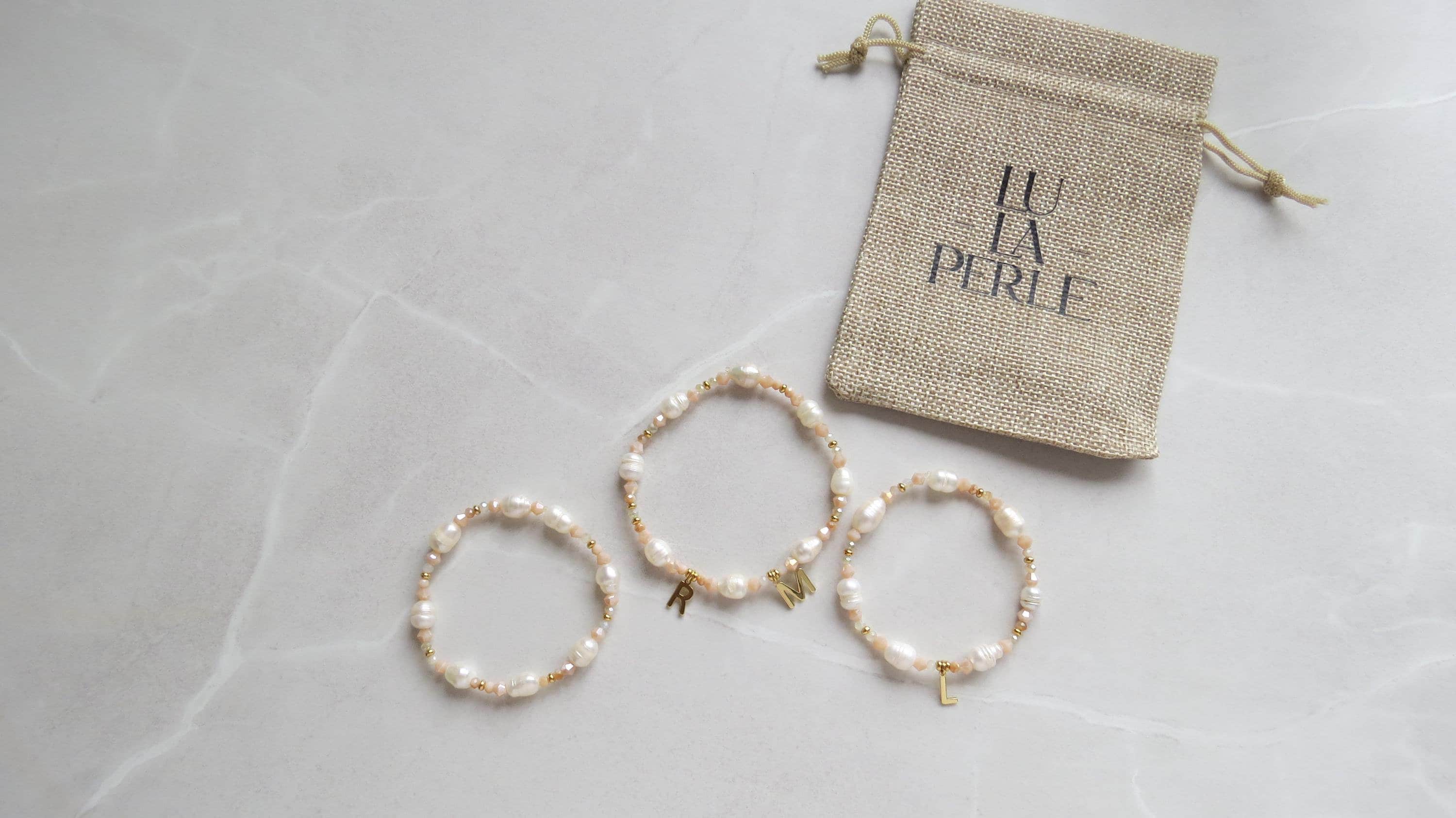 Personalisiertes Perlenarmband |Beaded Armband |Beaded Anfang Armband |Neutral Anfang Armband | Buchstaben Armband
