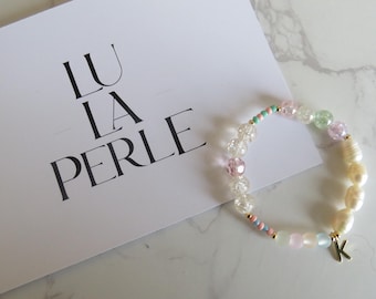 Personalisiertes Armband aus Perlen, Buchstabenarmband, Buchstabenarmband, Initialarmband Armband mit Buchstaben