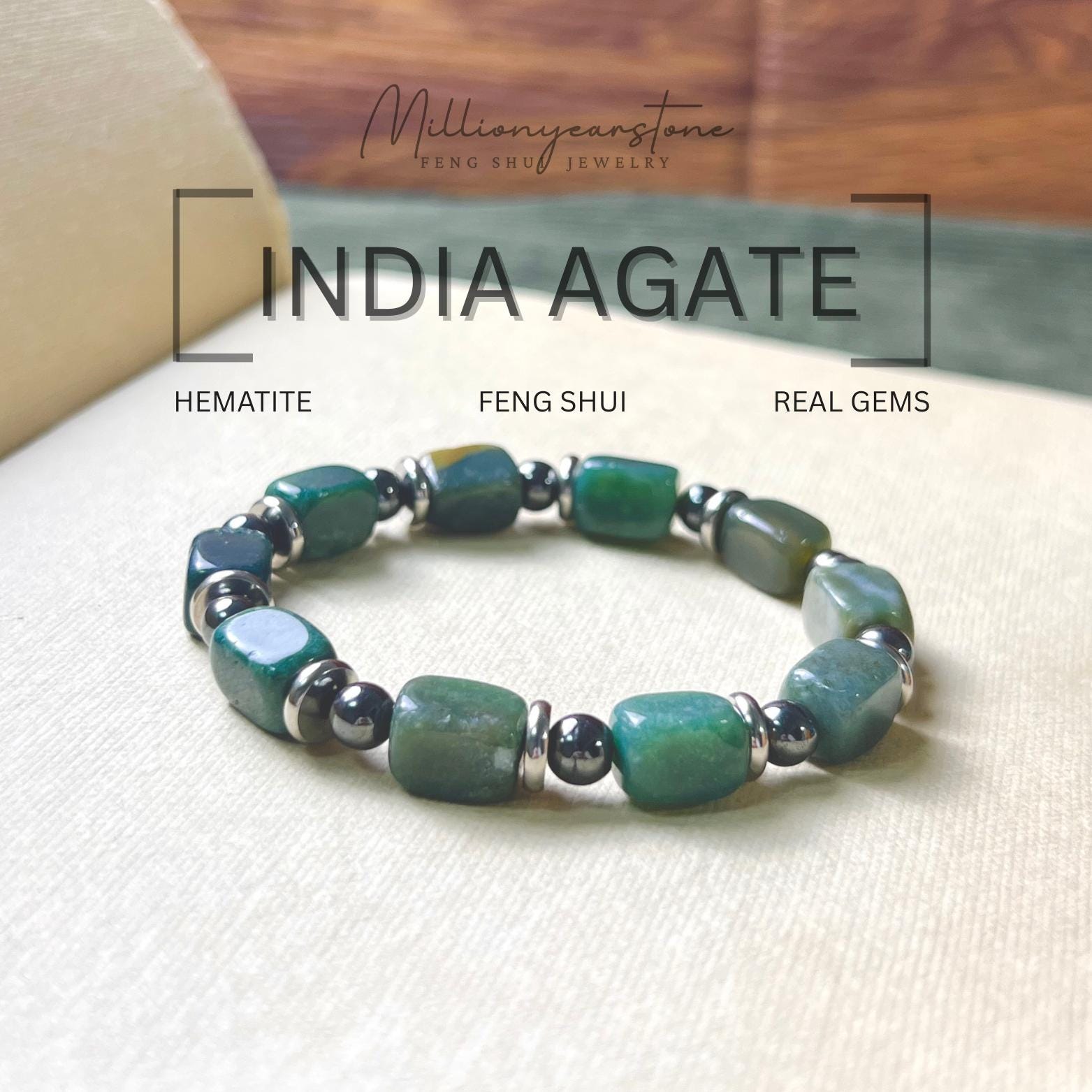 Bracciale Giada Gialla, elastico, sfere 12mm - Bracciali elastici a