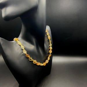 Citrine Necklace | 24k Gold-Plated Clasp | Natural Citrine Gemstone Beads | Earth Energy Necklace