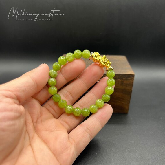 24k Gold Feng Shui Bracelet Color Meanings Parrot Jade Pixiu