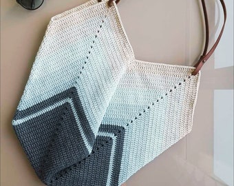 Retro Cotton Knitted Shoulder Bag, Hand Woven, Fashion Casual Bag, Gift for Her, Women's Woven Bag, Crochet Shoulder Bag, Handmade Bag