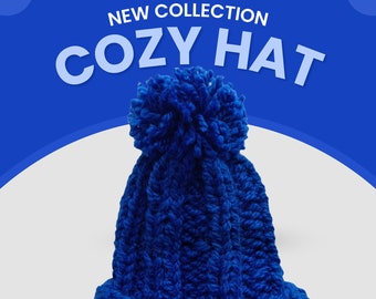 Chapeau en tricot chunky, chapeau Helsinki, bonnet en tricot surdimensionné tendance, chapeau d’hiver, chapeau en tricot de laine pour femmes