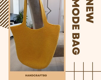 Hight Quality, Crochet Bag, 100% Cotton, Autumn Bag, Handmade Bag