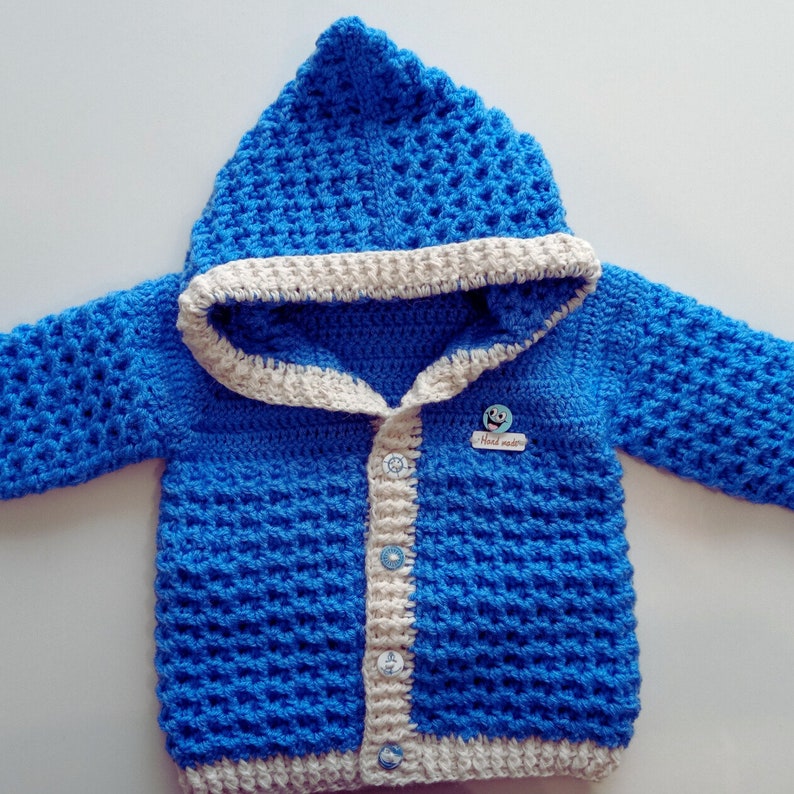 Knit Sweater, For Toddlers And Babies, Wool Cardigan, Hand Made, All Seasons, Baby Gift, Warm Knitt Hoodie image 1