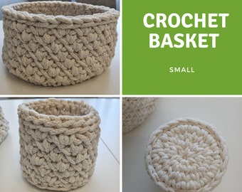 Crochet Basket, Farmhouse Decor, Crochet Basket Storage