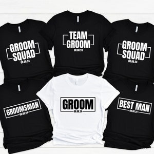 Custom vrijgezellenfeest shirt, bruidegom stalknecht getuige shirts, gepersonaliseerd shirt bruiloft, bruidsjonkers voorstel cadeau, cadeau bruidegom