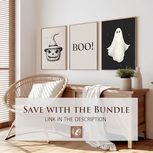 Halloween Ghost Print, Halloween Poster, Spooky Wall Art, Ghost Picture, Vintage Halloween Decor, Dark Art, Printable Poster, Ghost Artwork image 8