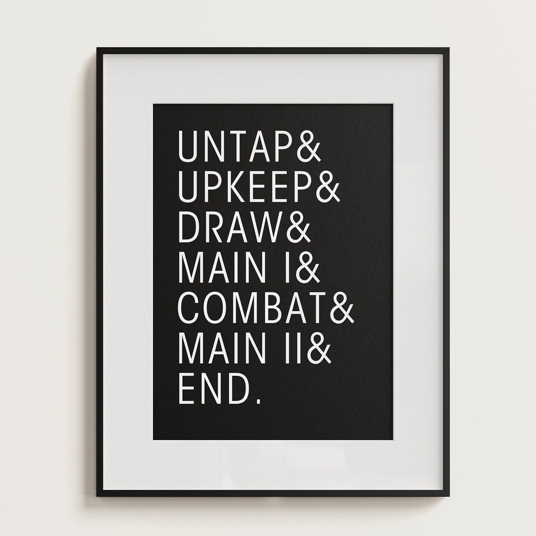 MTG Phases Print Geek Poster Nerdy Wall Art MTG Player Etsy