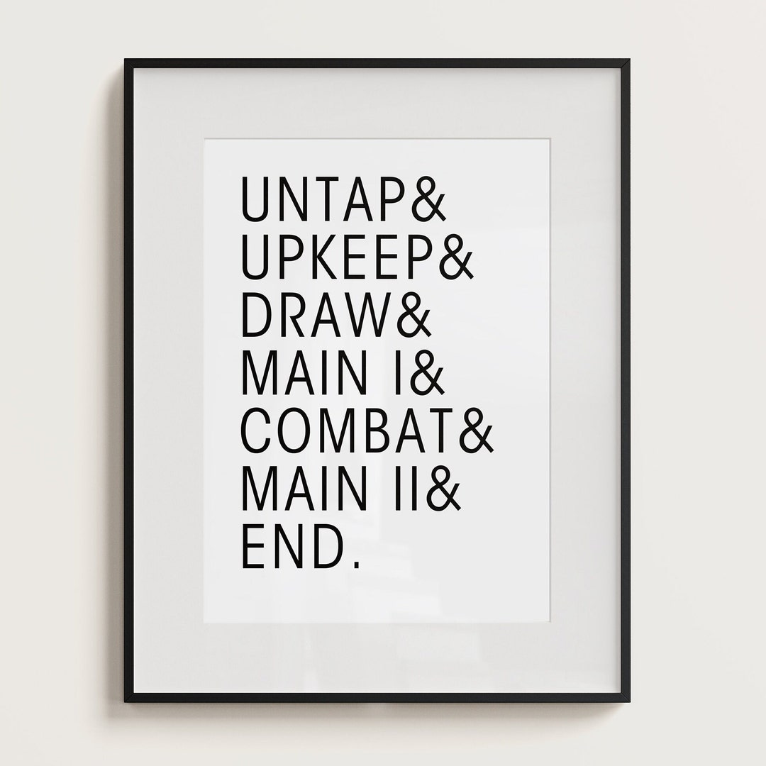 MTG Phases Print, Geek Poster, Nerdy Wall Art, MTG Player Gift, Card