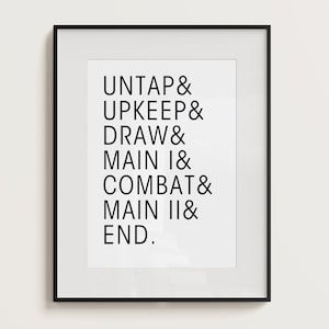 MTG Phases Print: Magic The Gathering Gameroom Wall Art (Digital Download)