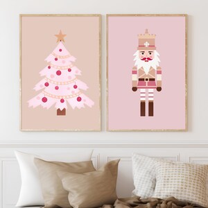 Pinke Weihnachtsmotive: Nussknacker & Baumkunst (Digitaler Download)
