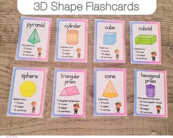 Rainbow Theme Classroom | 3D Shapes | Math Shape Posters | Printable 3D Shapes | Editable Shapes | Instant Download