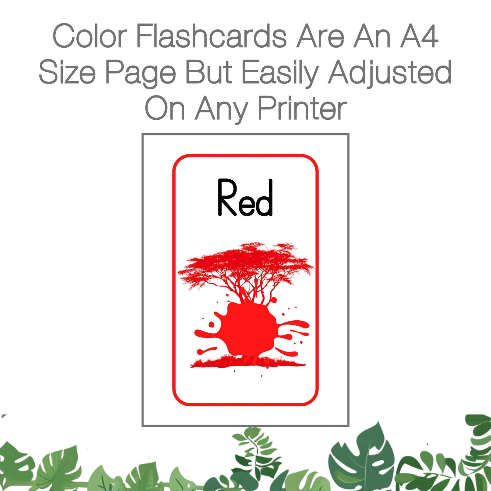Safari Classroom Theme | Color Flashcards | Color Recognition ...