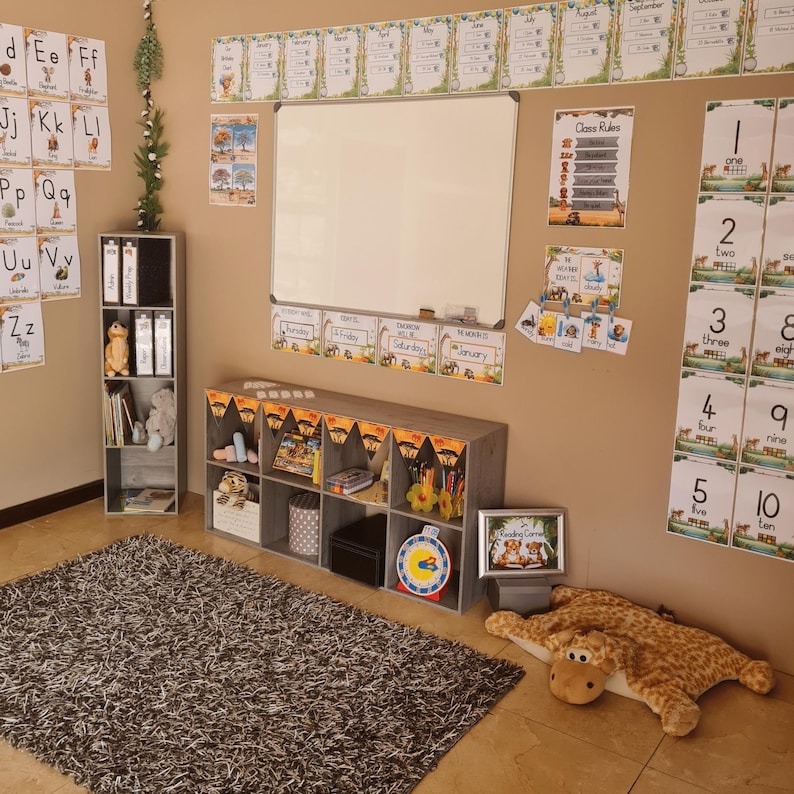 Safari Classroom Theme | Color Flashcards | Color Recognition ...