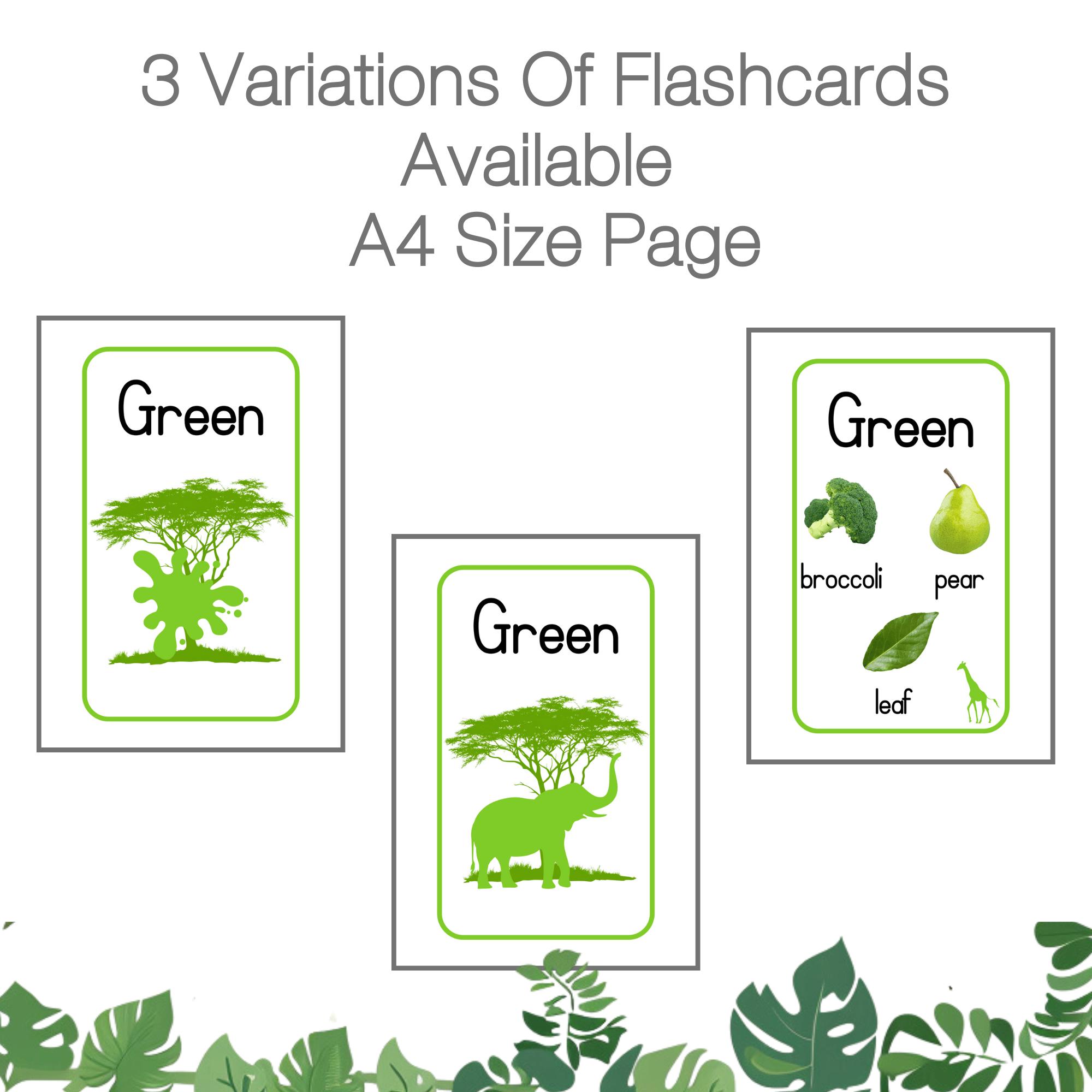 Safari Classroom Theme | Color Flashcards | Color Recognition ...