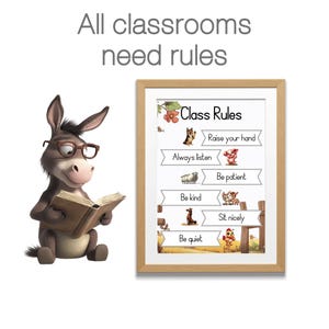 Farm Theme Classroom Rules Posters Printable - Class Rules Posters for ...