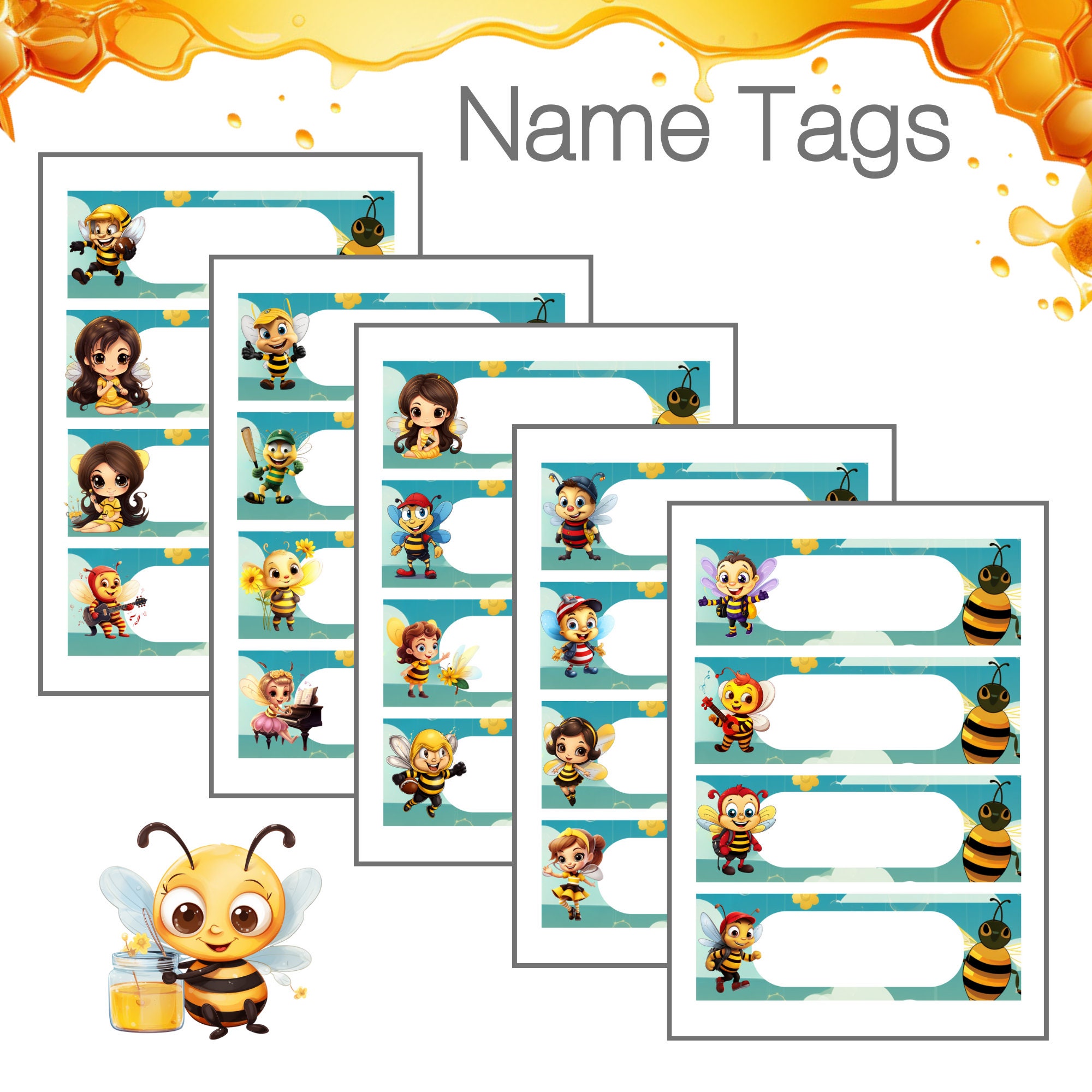 Bee Themed Classroom Decor Bundle Printables Includes 13 Amazing Bee ...