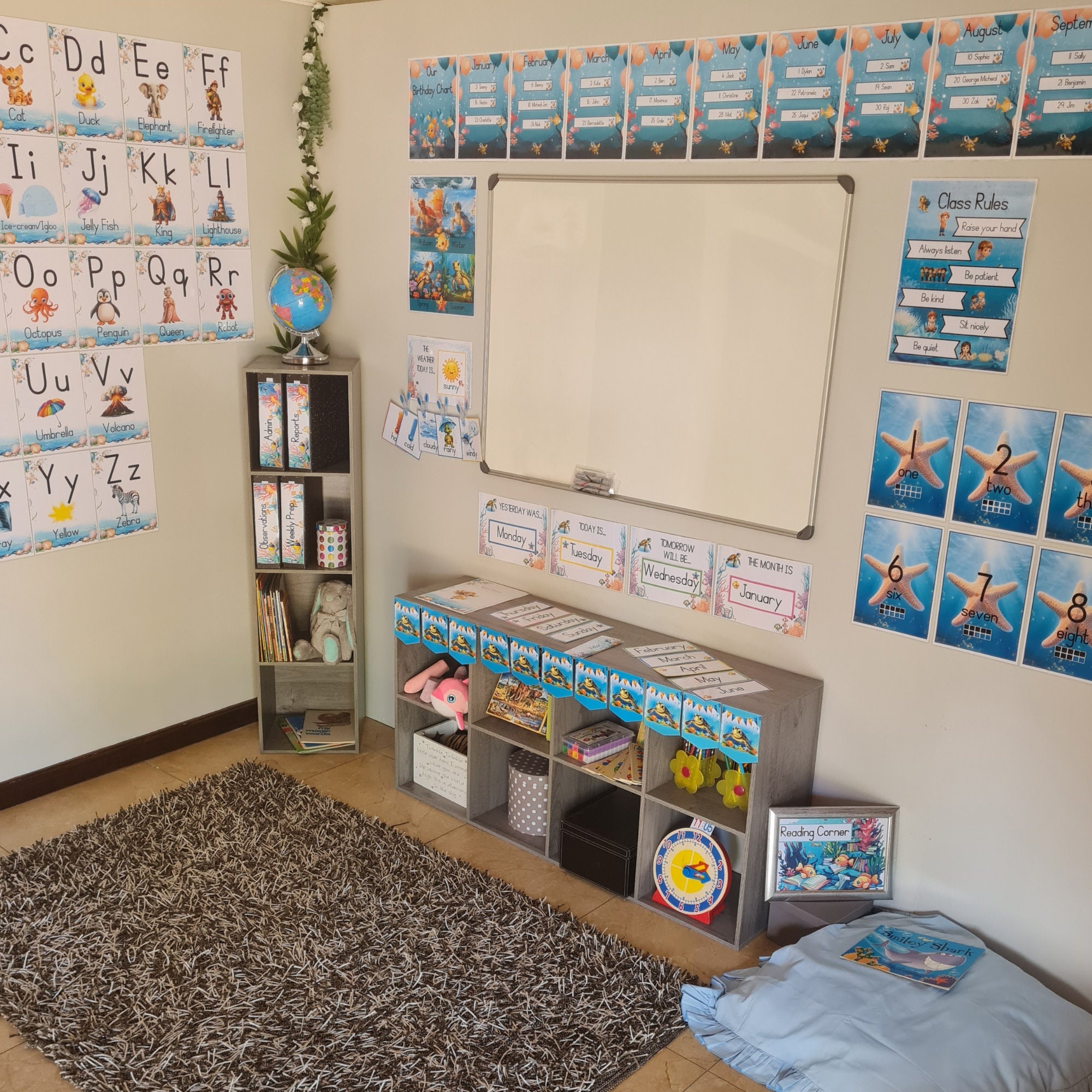 Under the Sea Classroom Theme | 2D Shapes | Math Shape Posters ...