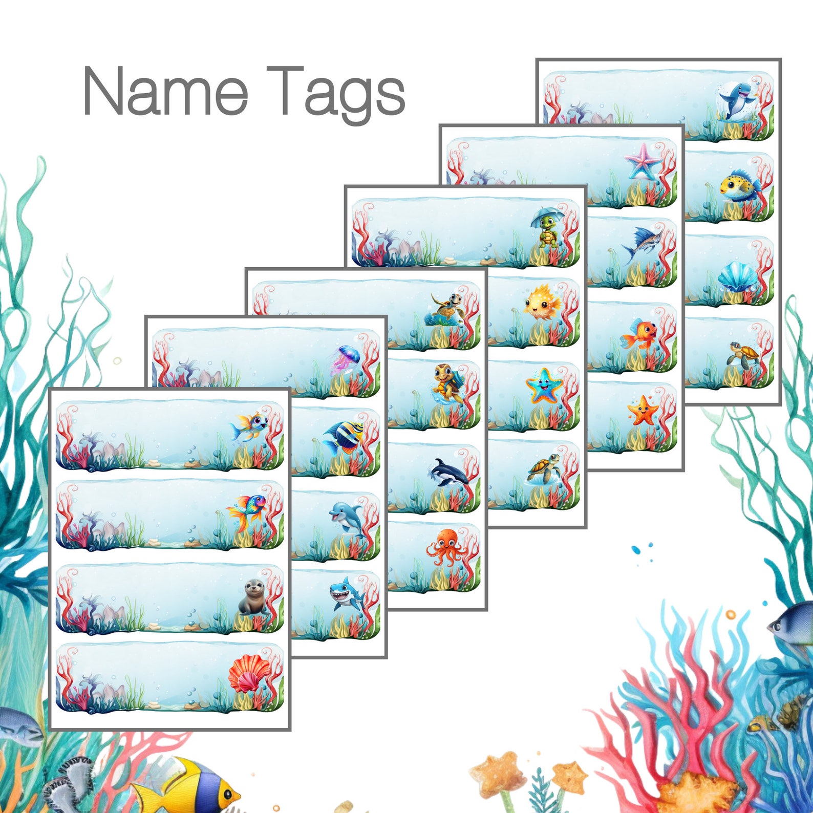 Under the Sea Classroom Decor Bundle Printables - Includes 16 Amazing ...