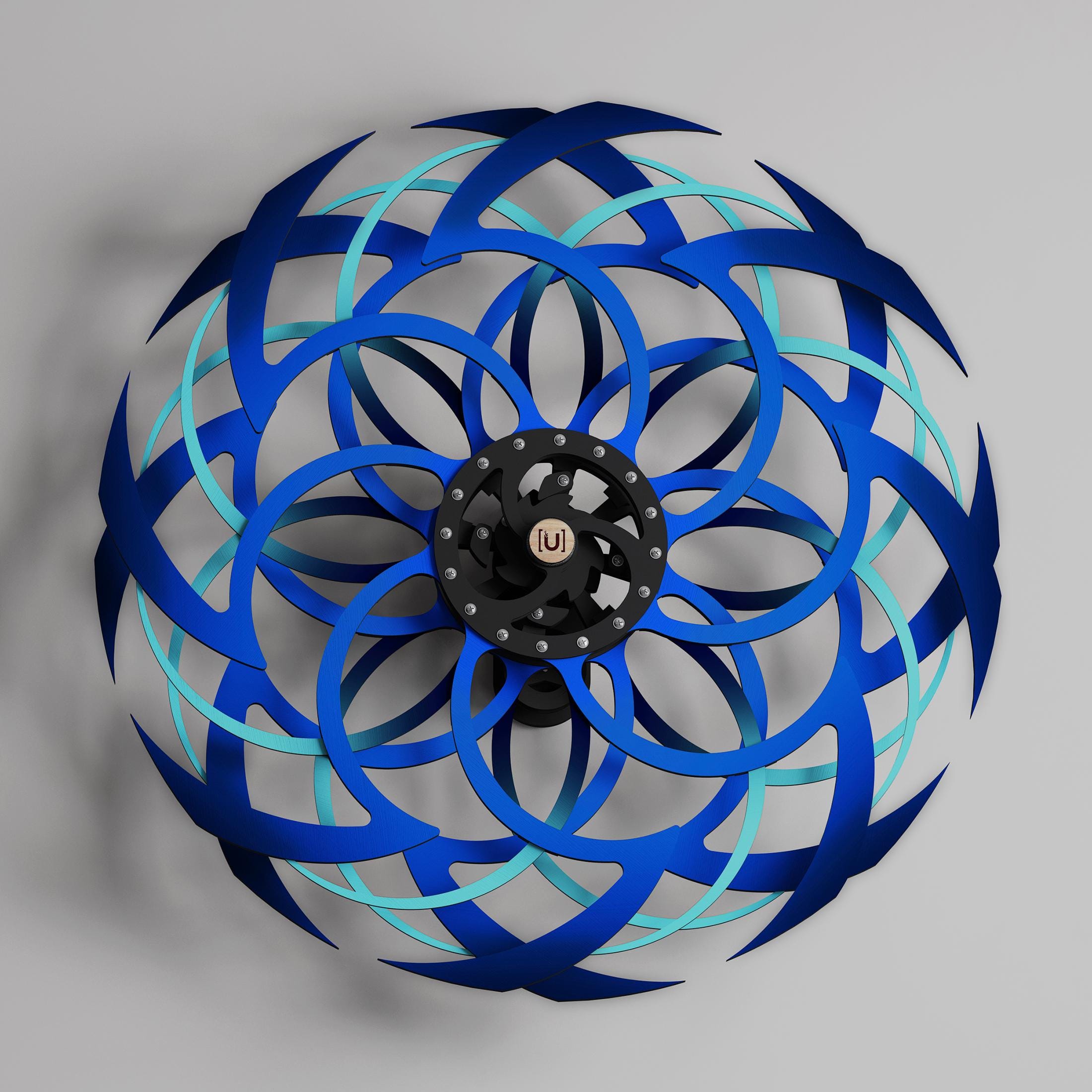 Storm Kinetic Wall Sculpture: Handmade Wooden 3D Infinity Spin Art