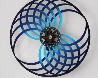 Nautilus Kinetic Wall Sculpture: Handmade Wooden Infinity Art