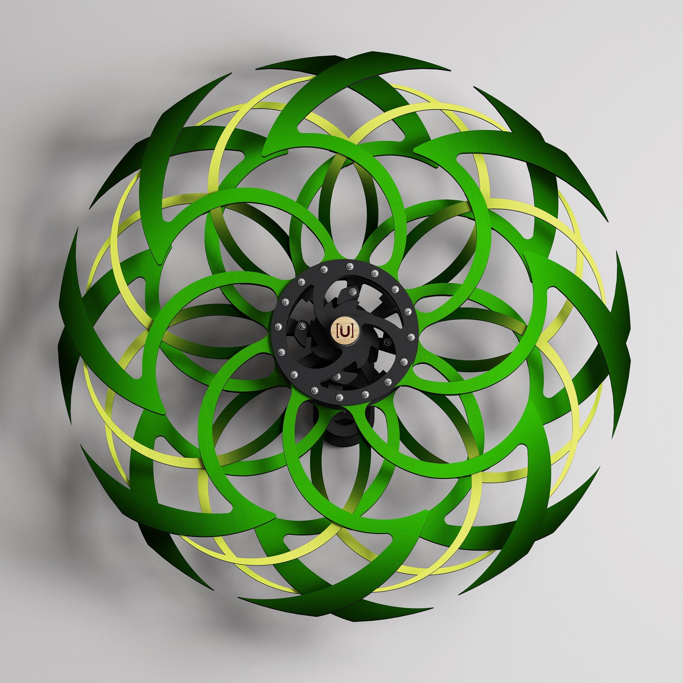 Storm Kinetic Wall Sculpture: Handmade Wooden 3D Infinity Spin Art