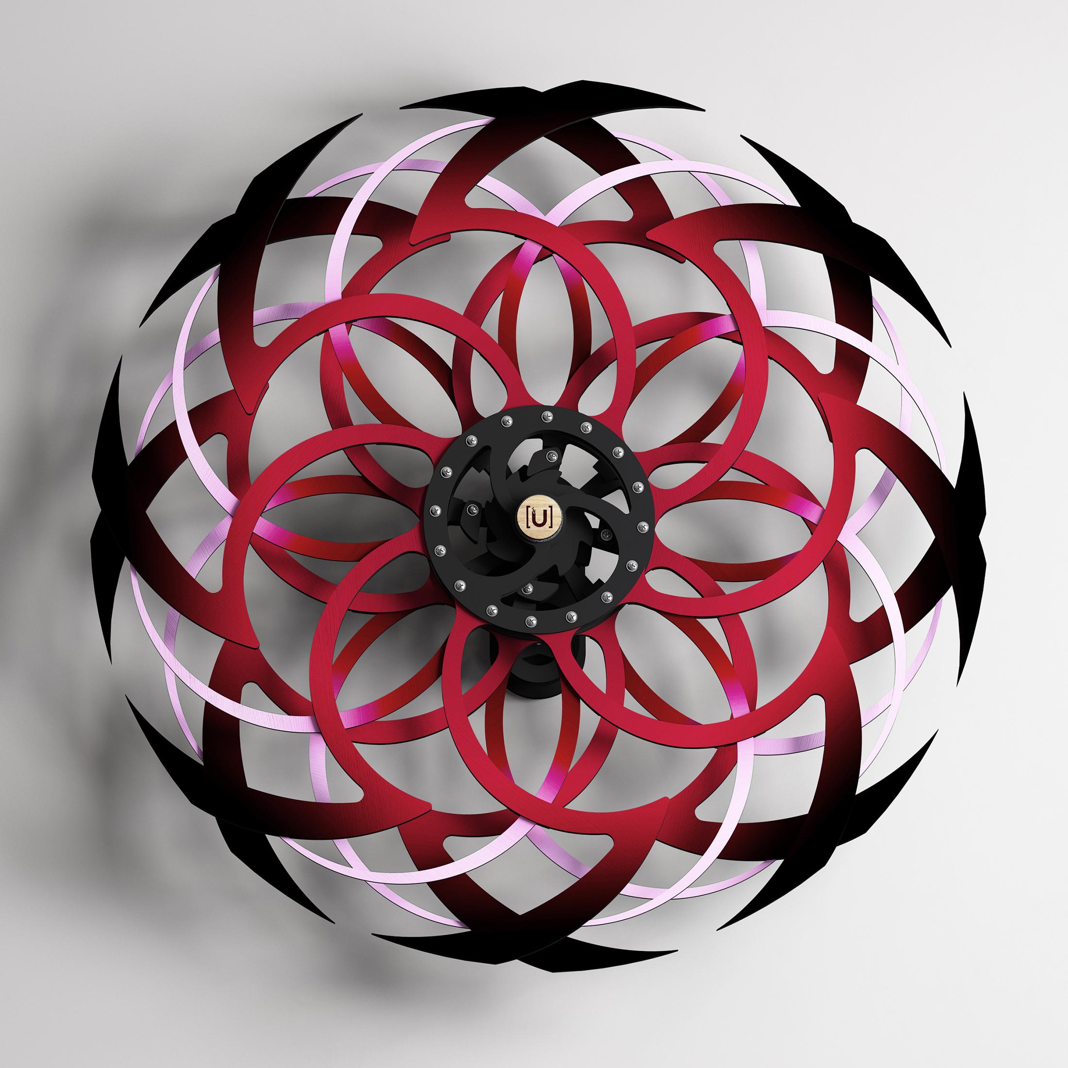 Storm Kinetic Wall Sculpture: Handmade Wooden 3D Infinity Spin Art