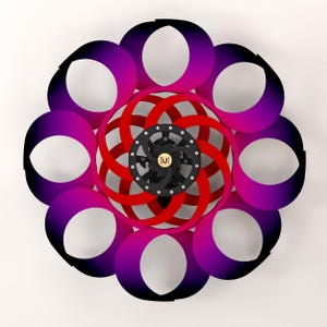 Bubble - Kinetische Skulptur, Wandskulptur, Einzigartige Wanddekorkunst, Heilige Geometrie, Infinity Spin, Holz 3d Kinetisch, Unset, handgemacht