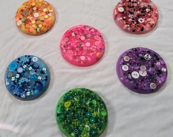 Rainbow colored pick pads- Glow in the dark!