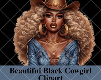 Afrocentric Cowgirl Clipart: Black Woman, Western Style (Digital Download)