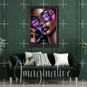 Black Girl Wall Art - 24x30 Inch Digital Print | Stylish Afrocentric Decor