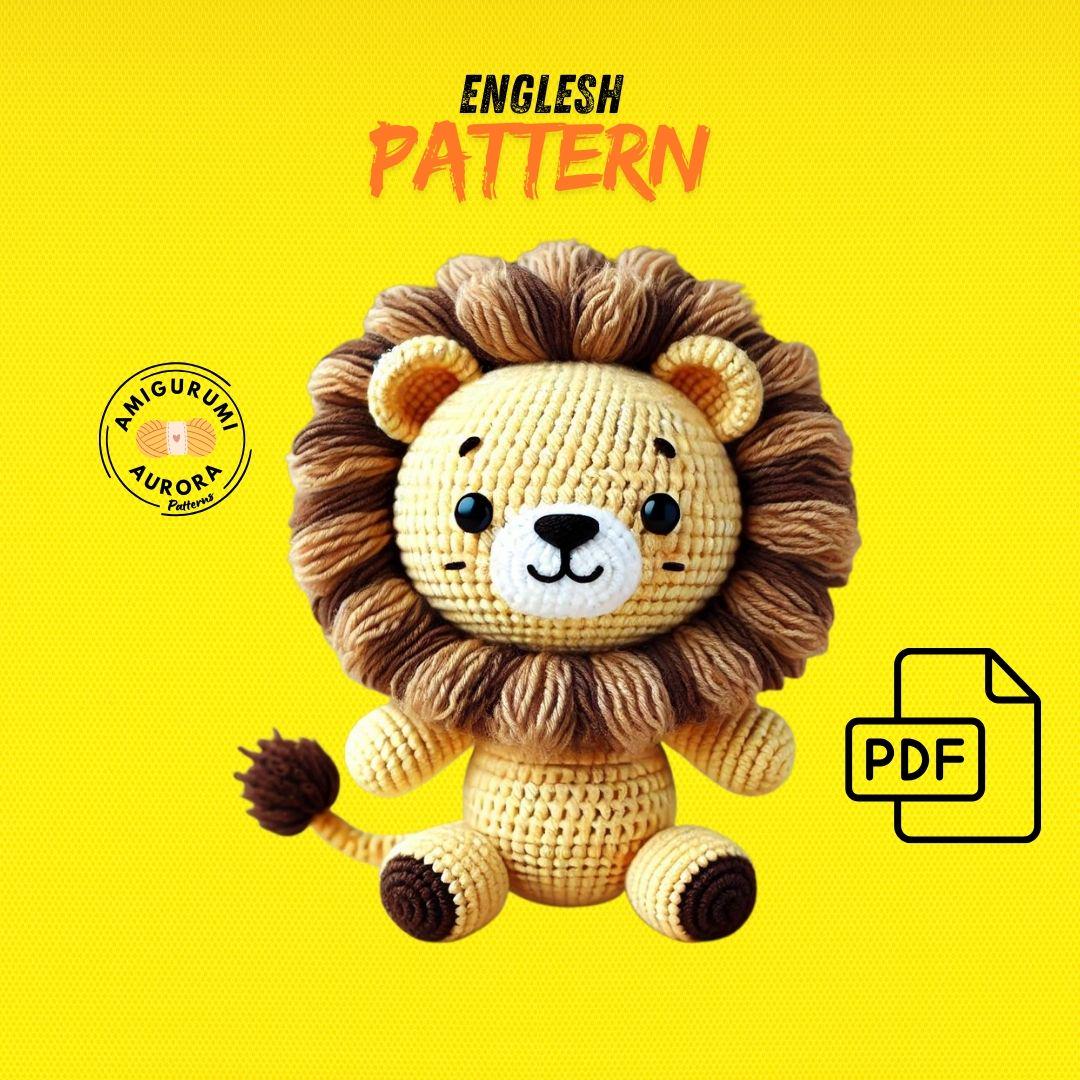 Amigurumi Lion Pattern PDF in English - Easy Crochet Lion Tutorial for ...
