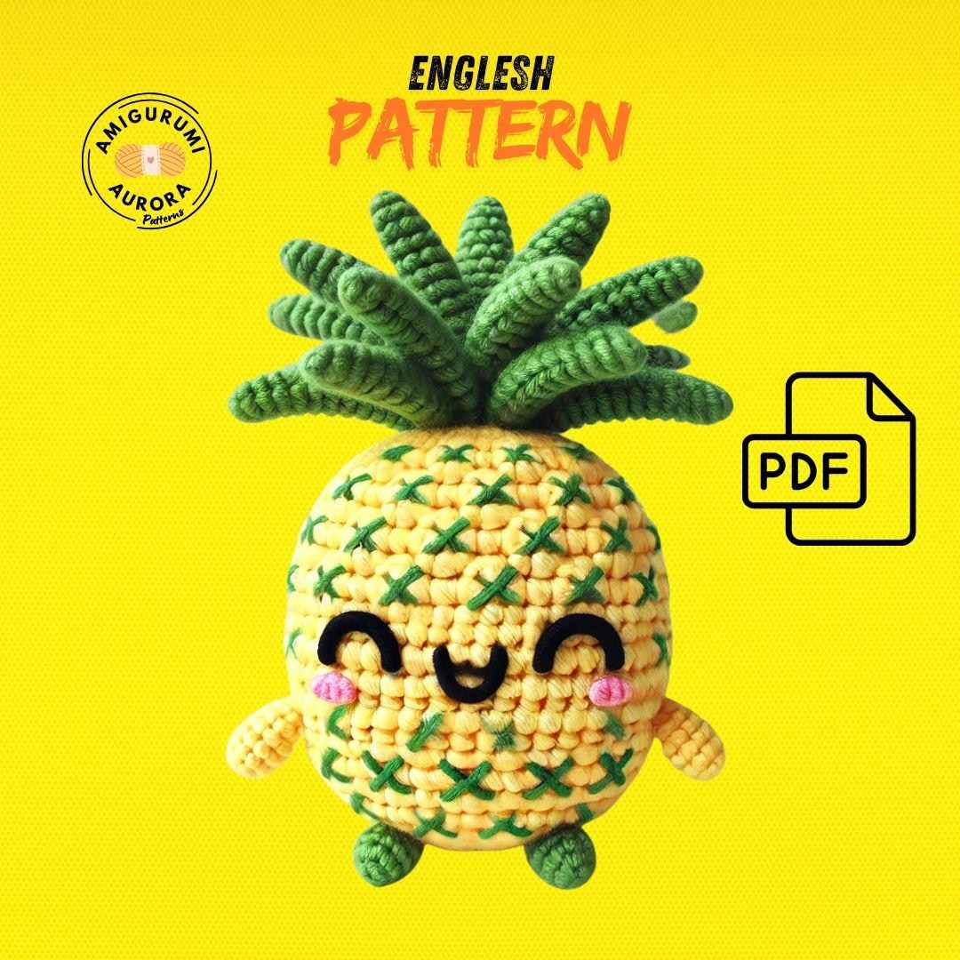 英語のかわいいパイナップル編み編み図 PDF - かわいい編み編み