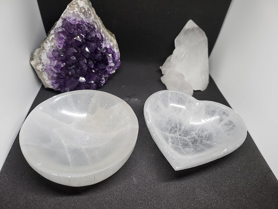 Selenite Charging Bowl: Crystal Cleansing bowls and plates - range of sizes and shapes