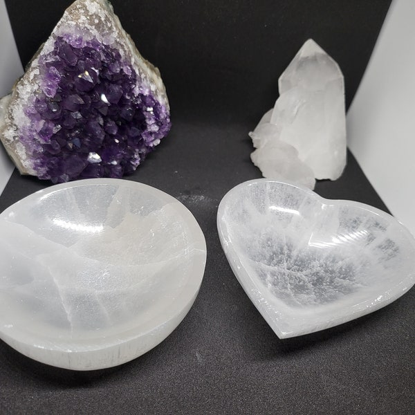 Selenite charging bowls/plate - 10cm