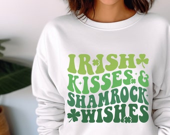 Shamrock Sweatshirt, Girl Funny St Patricks Sweater, Lucky Shamrock St Pattys Day Sweatshirt, Irish Gifts, Saint Patricks Day Cute Irish