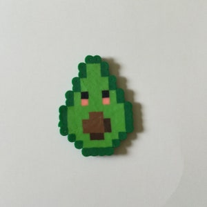 Perler bead avocado figure