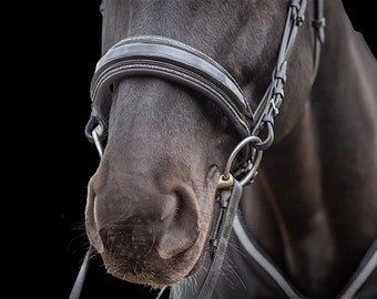 belle bride/sans sangle de verrouillage/anatomique/par cheval/roches de cristal/laque/brevet/argent/gros cristal/frontal grosses pierres