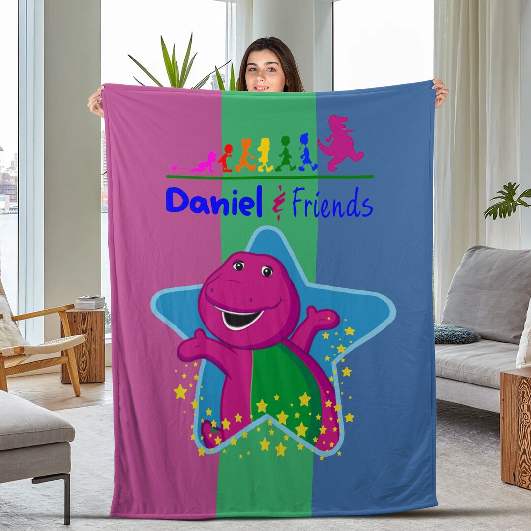Barney N Friends Blanket Personalized Barney and Friends Etsy