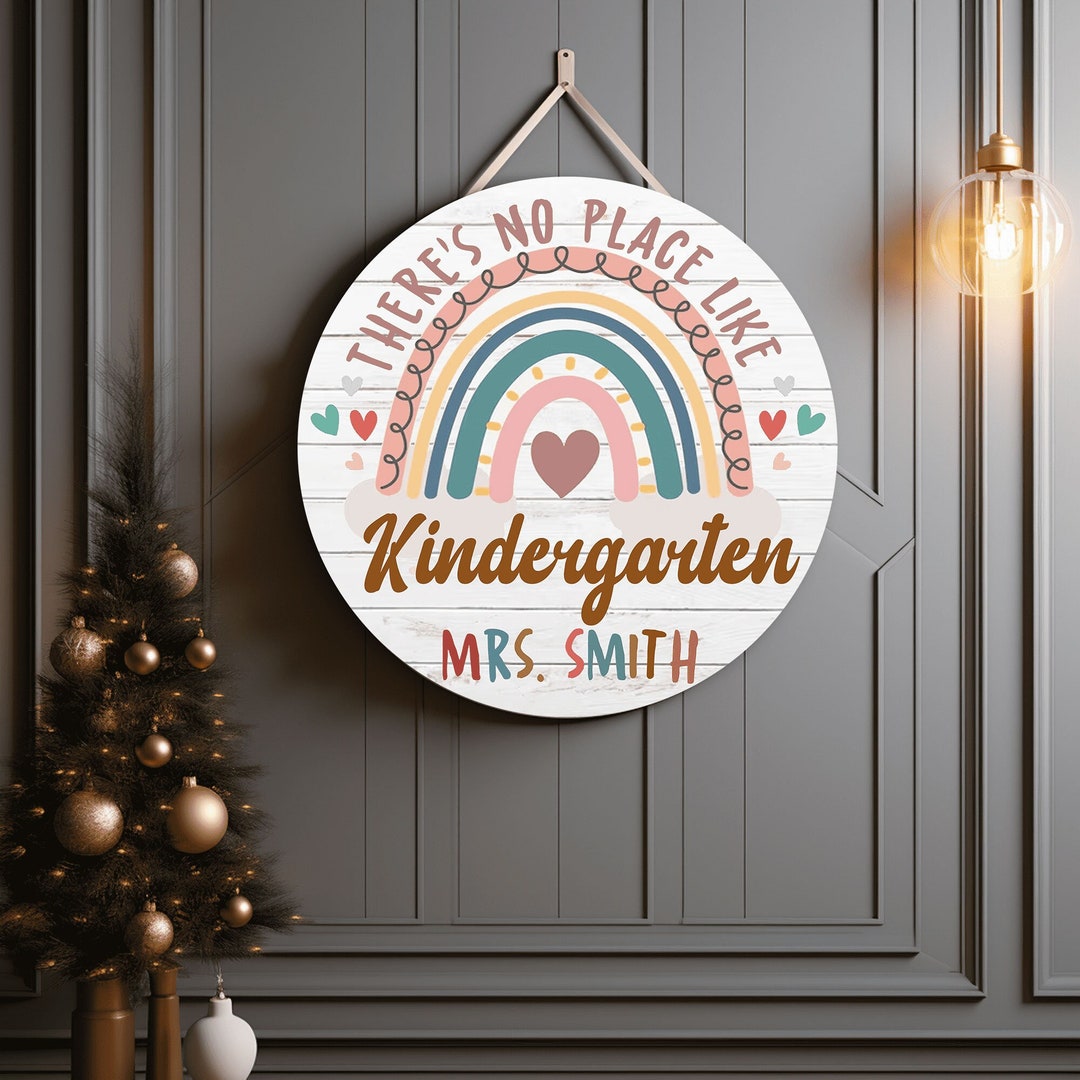 Custom Teacher Door Sign Classroom Door Sign Rainbow Door - Etsy
