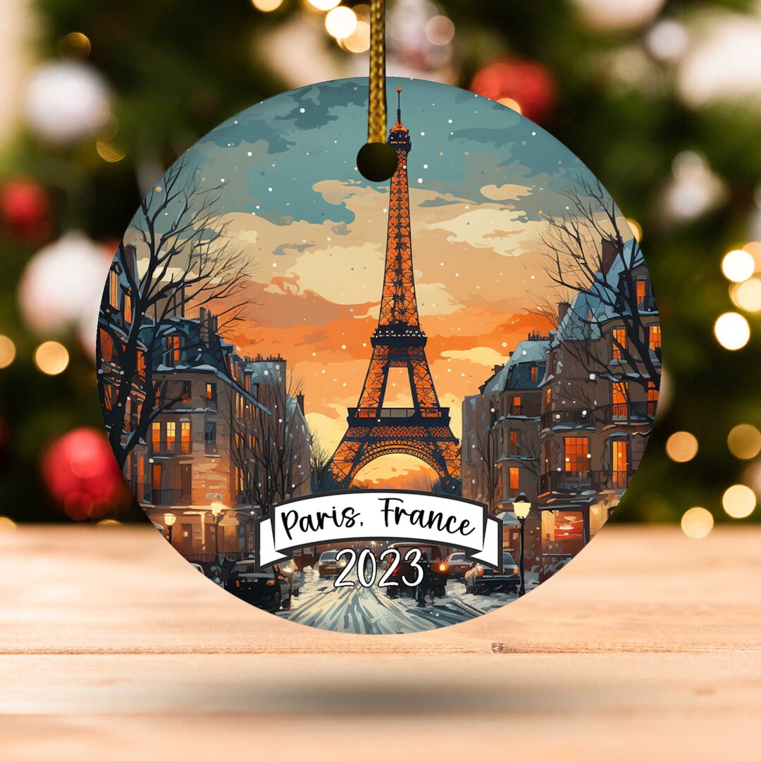Paris Christmas Ornament 