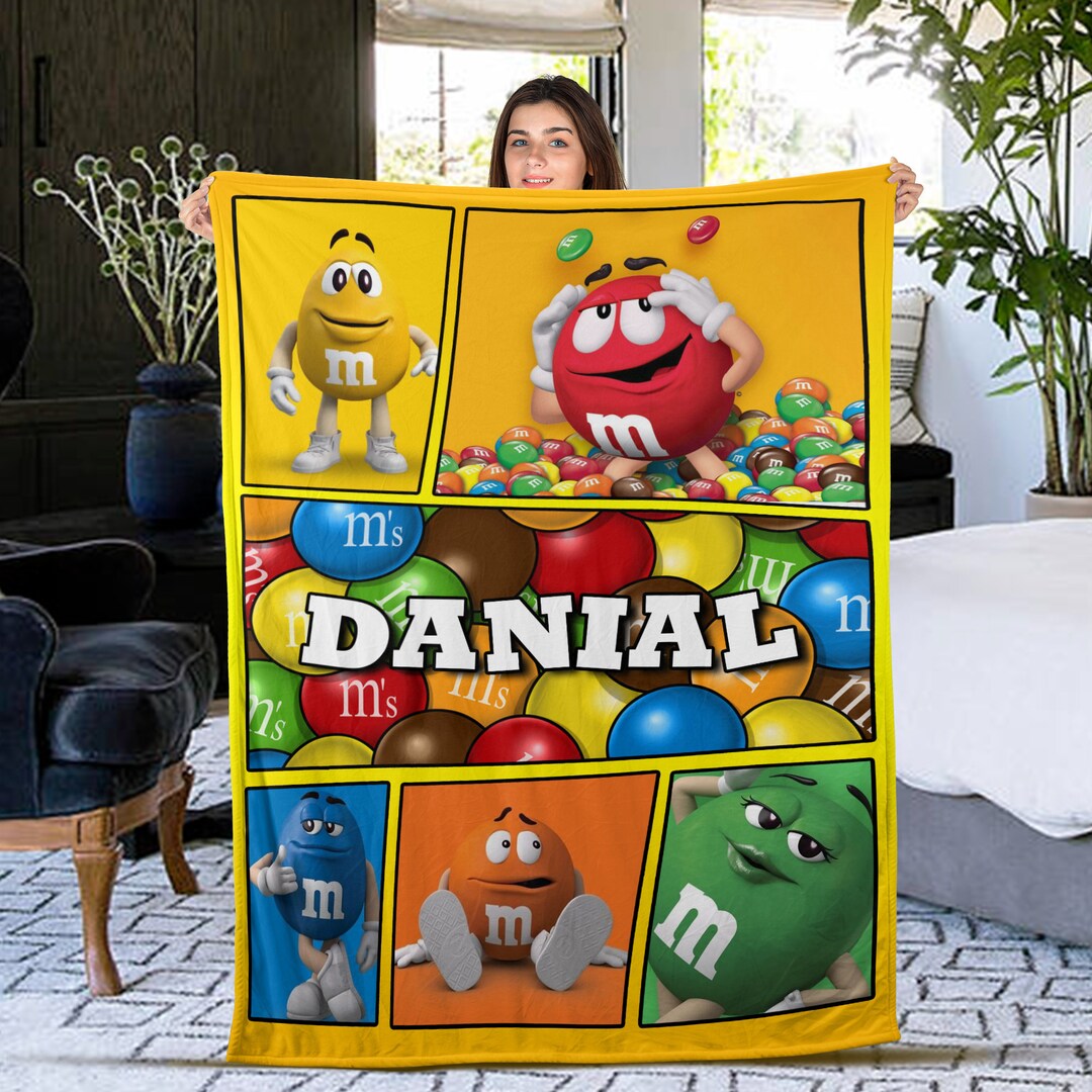 Personalized M and M Blanket M&m's World Blanket M and M Etsy