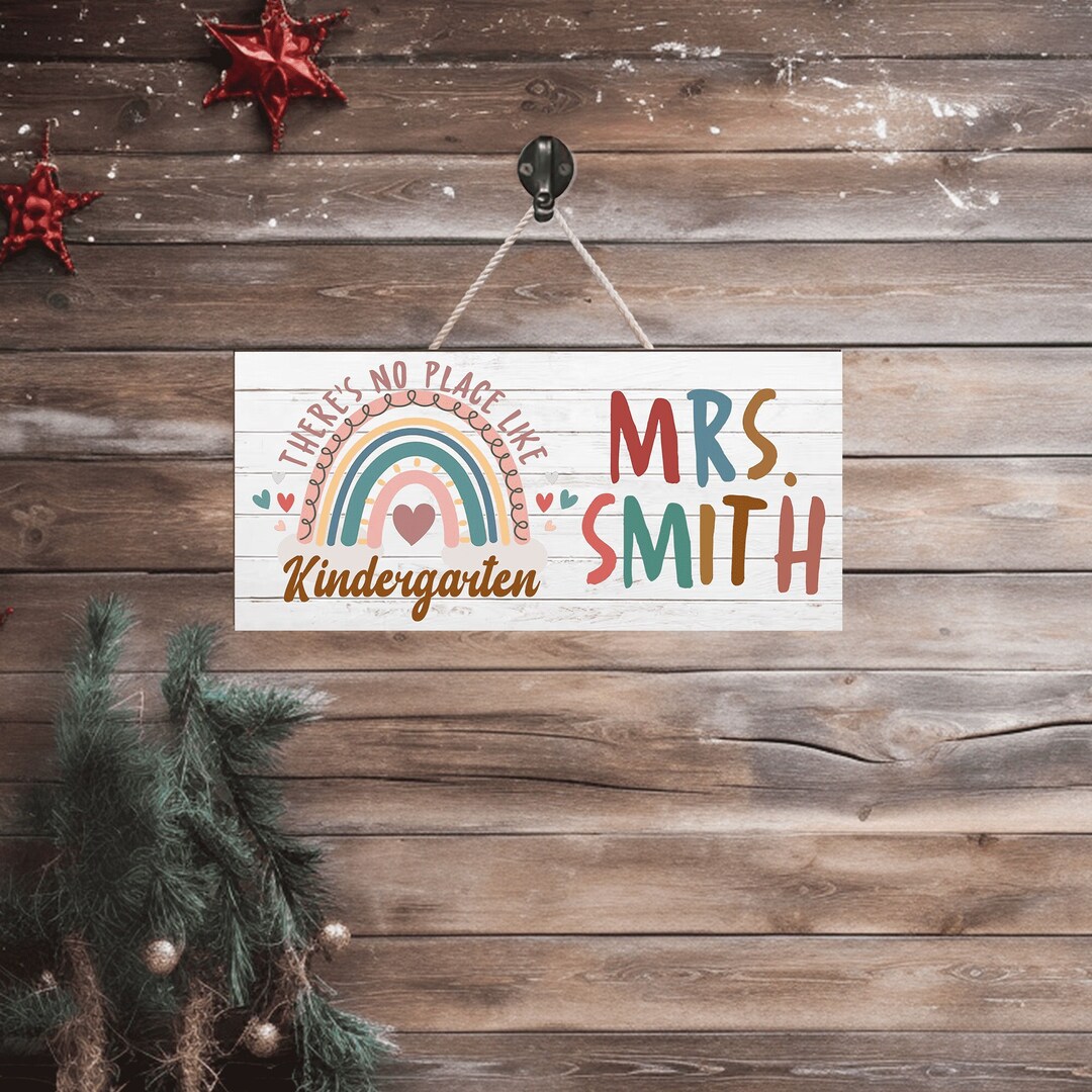 Custom Teacher Door Sign Classroom Door Sign Rainbow Door - Etsy
