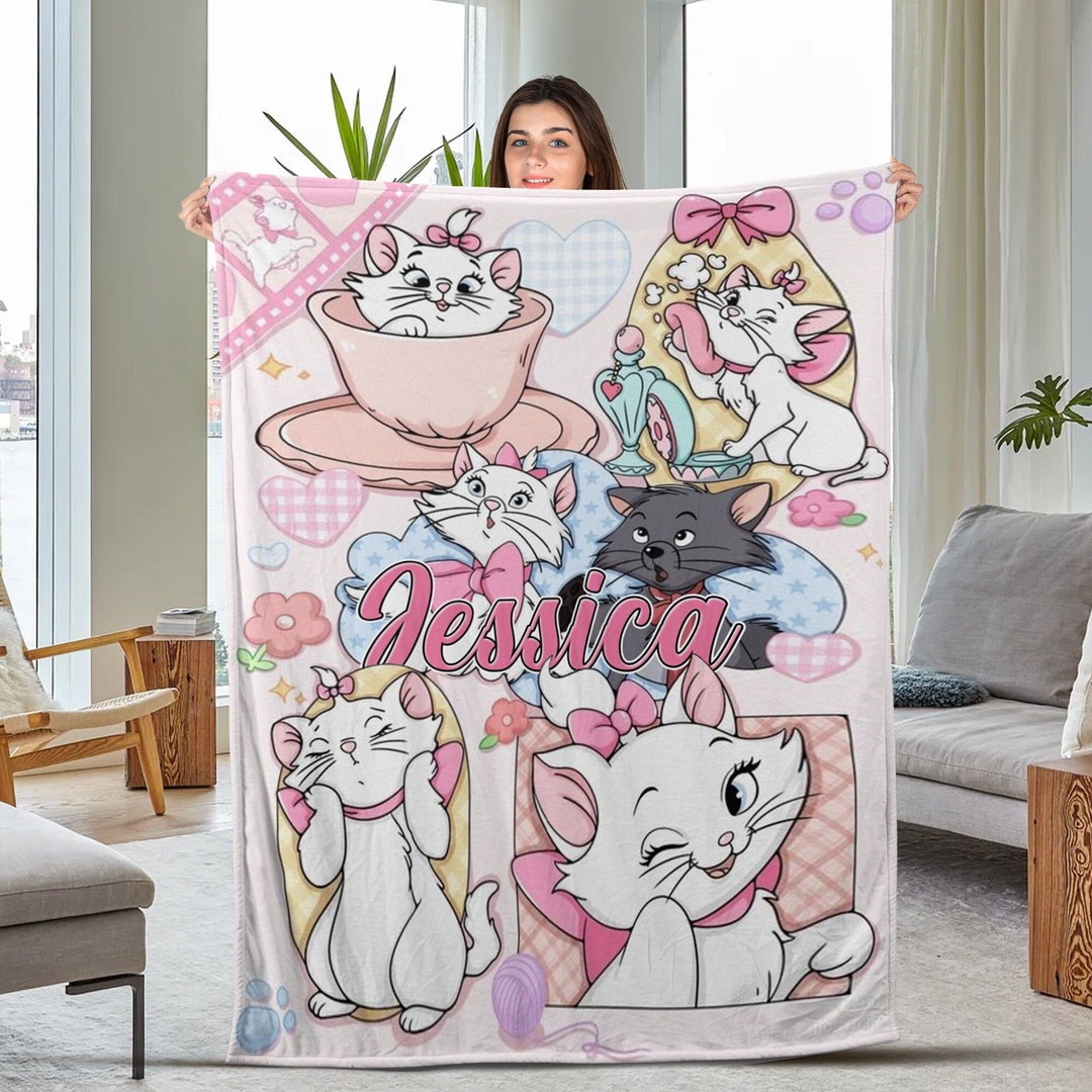 Disney Cats Blanket Custom Baby Blanket Marie Cat Blanket Etsy