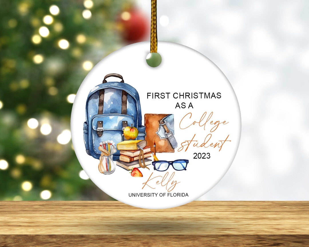 New College Student Giftcollege Student Ornamentchristmas Etsy