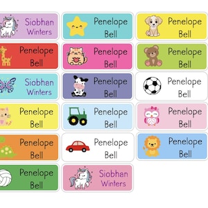 Personalised Stick-On Name Labels (36) – Perfect for School & Everyday Use
